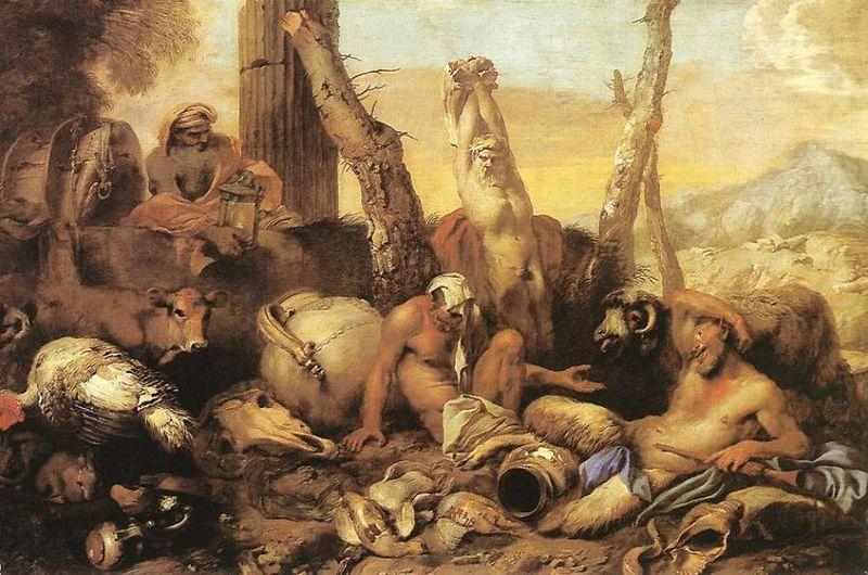 CASTIGLIONE, Giovanni Benedetto Fable of Diogenes china oil painting image